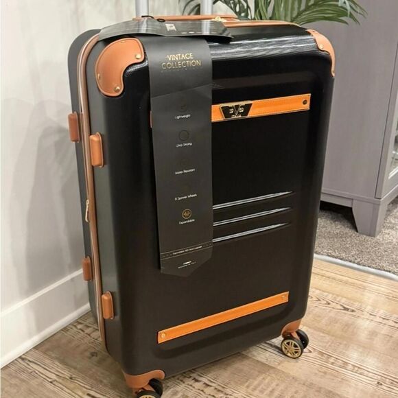 19V69 ITALIA Vintage Expandable Small carry on 1pc Luggage,suitcase travel bag - Picture 2 of 15